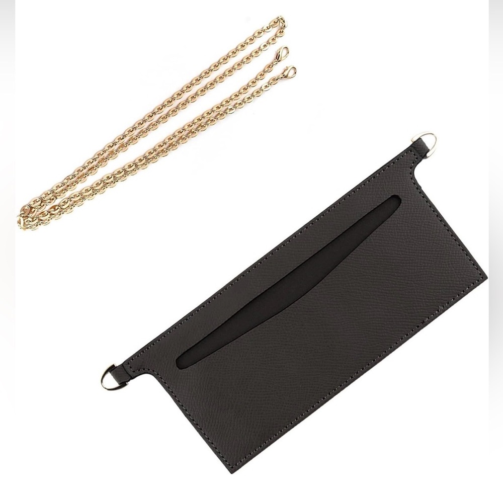 Leather Wallet on a chain insert with chain